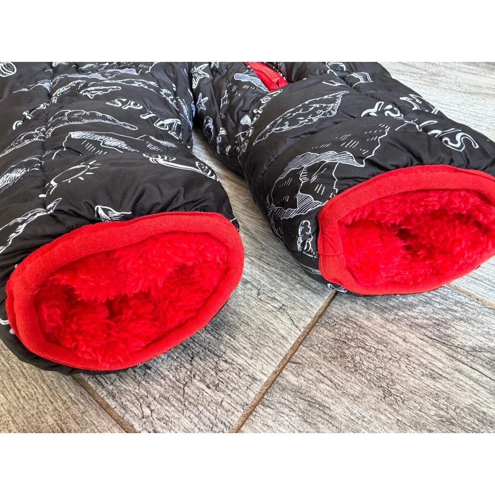 Spyder Snowsuit 9 - 12 Months Doodle Print Bunting 12M Boys Baby Hooded Sherpa